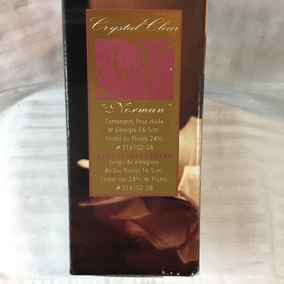 Leaded crystal cruet set- NIB - Picture 2 of 3